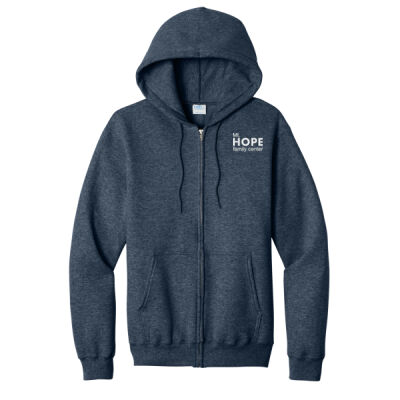 Mt. Hope Family Center Embroidered Core Fleece Full Zip Hooded Sweatshirt Thumbnail