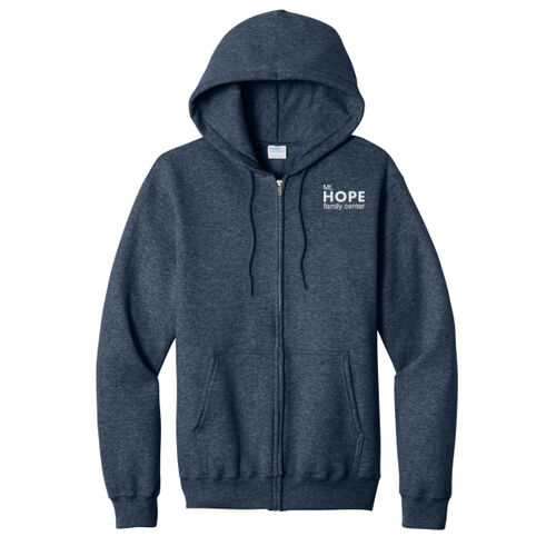Mt. Hope Family Center Embroidered Core Fleece Full Zip Hooded Sweatshirt Thumbnail