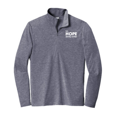 Mt. Hope Family Center Print on PosiCharge Tri Blend Wicking 1/4 Zip Pullover Thumbnail