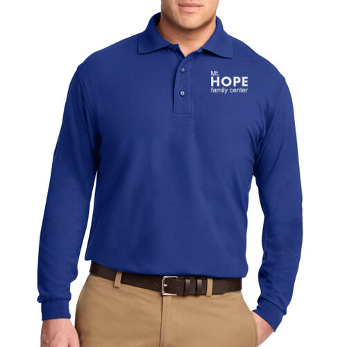 Mt. Hope Family Center Embroidered Silk Touch Long Sleeve Polo Thumbnail