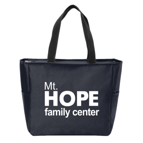 Mt. Hope Family Center Printed Essential Zipper Tote Bag Thumbnail