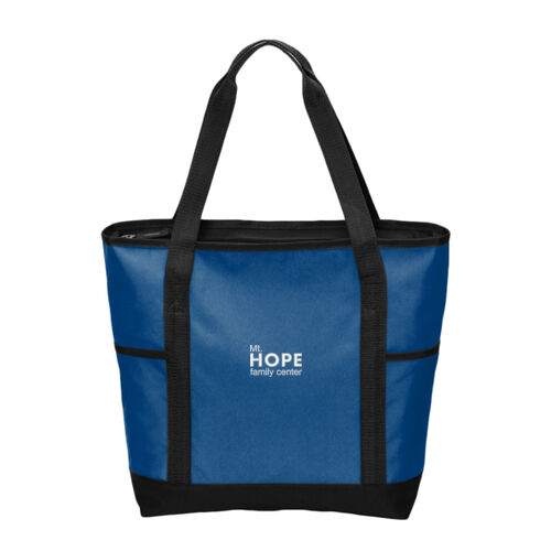 Mt. Hope Family Center Embroidered Zipper Tote Bag Thumbnail