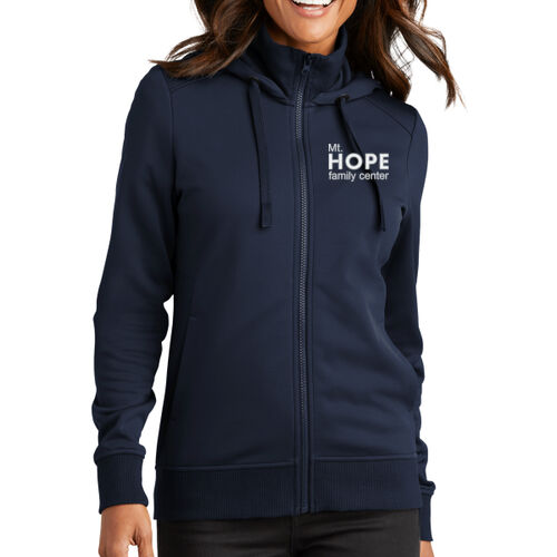 Mt Hope Family Center Embroidered Port Authority® Women's Smooth Fleece Hooded Jacket L814 Thumbnail